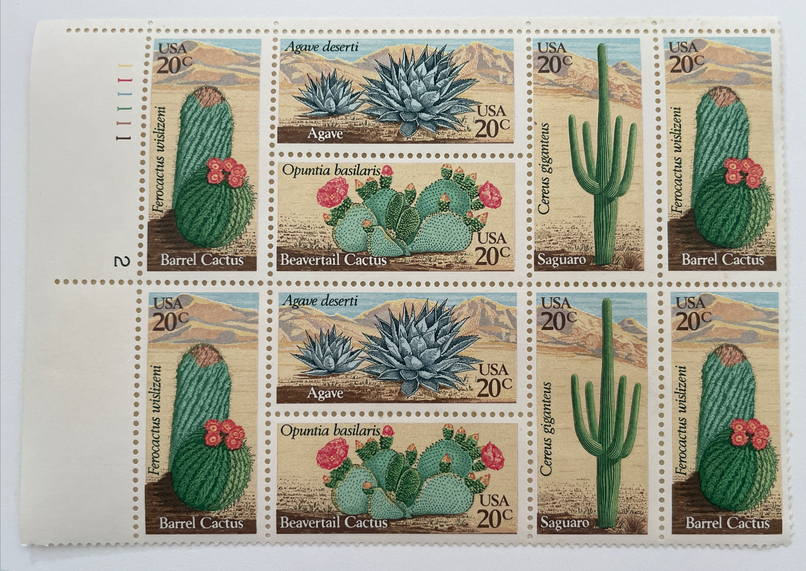US 1942-1945 Cactus Postage 20c Stamps