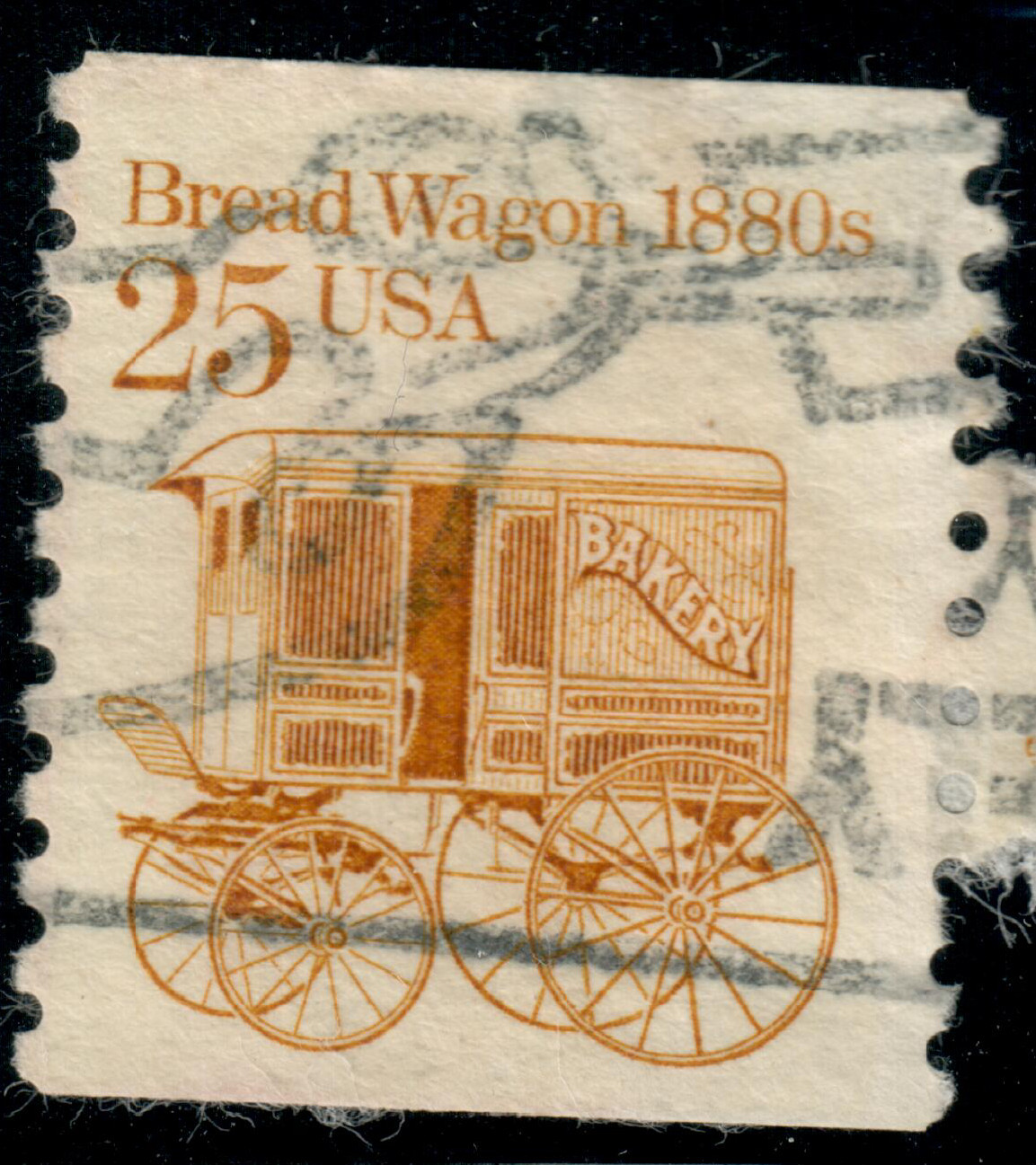 USA – 1985 – Transportation – Bread Wagon 1880s – 25¢ – #3754