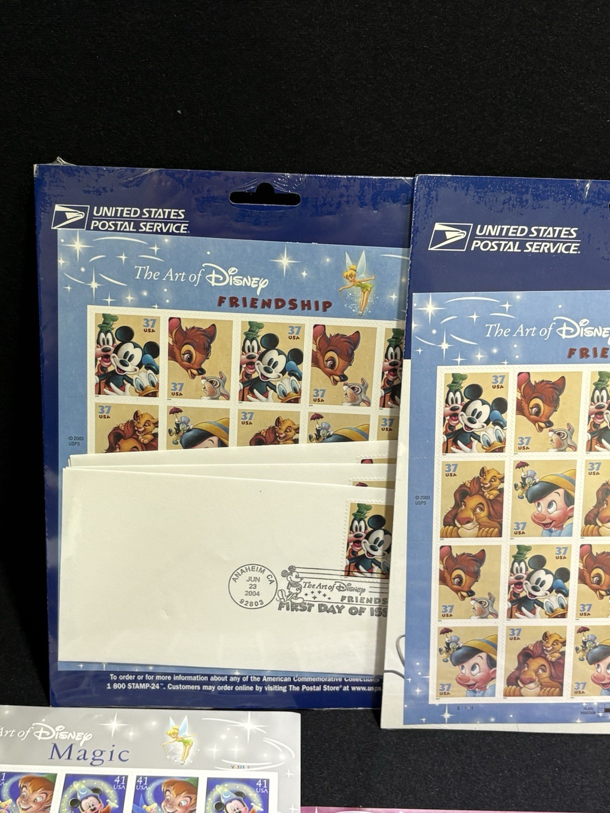 Walt Disney $61.20 Face Value U.S Postage Stamps Sheets 37¢ 39¢ 41¢