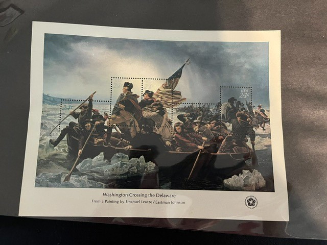 Scott #1688. 24c Washington Crossing the Delaware souvenir sheet of 5. MNH.