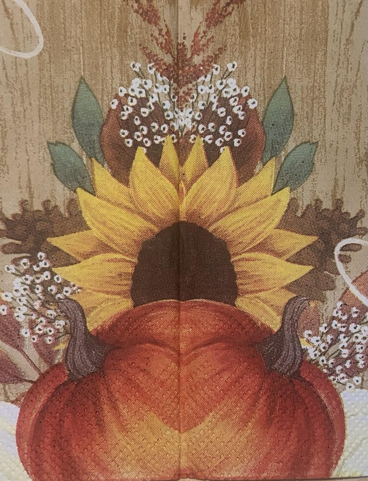 TWO Paper LUNCHEON Decoupage Napkins/Art/Give Thanks /sunflowers/pumpkins/Autumn