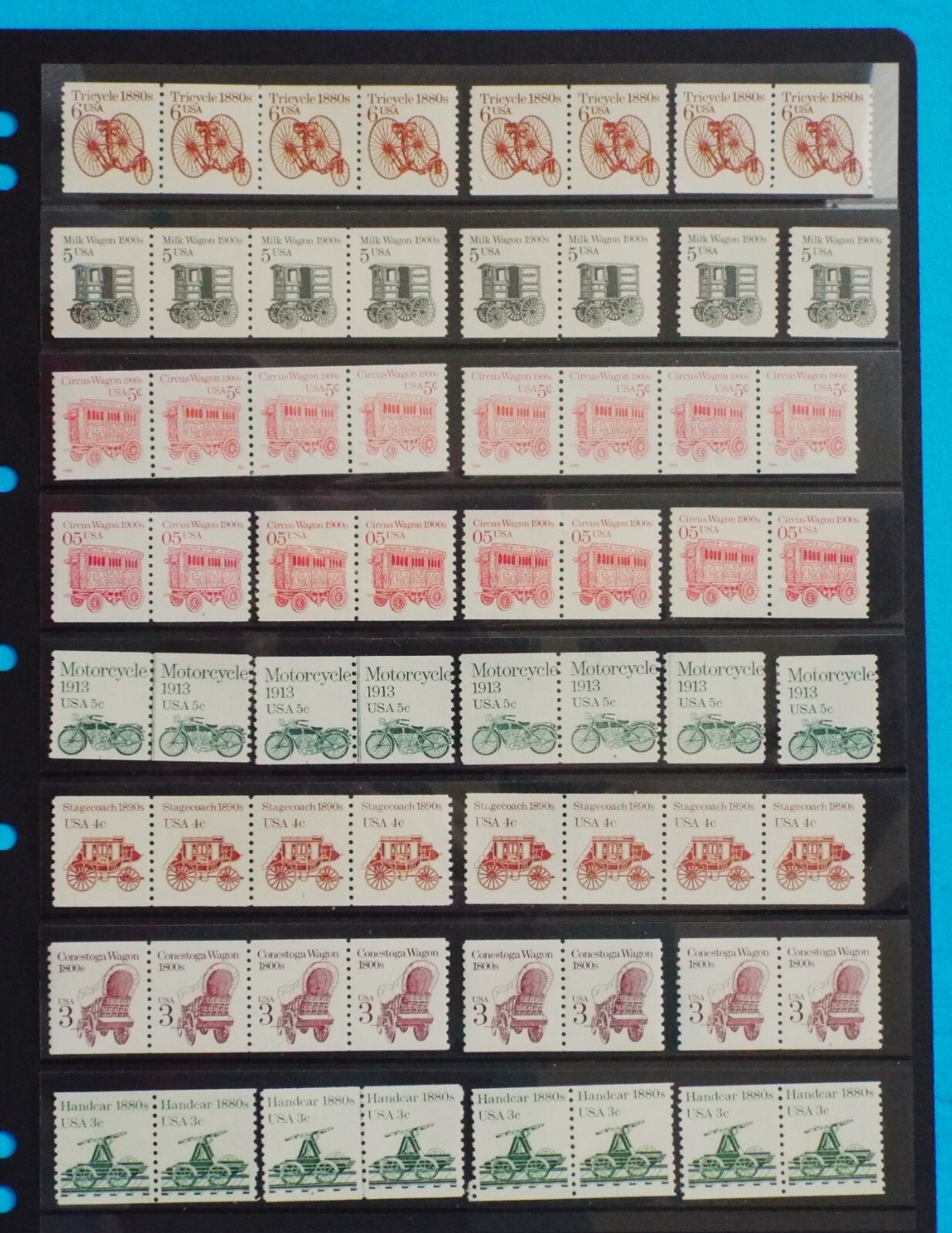 US Postage Stamps Face Value $45+ Unused Lot #125 Sheets Blocks Transportation