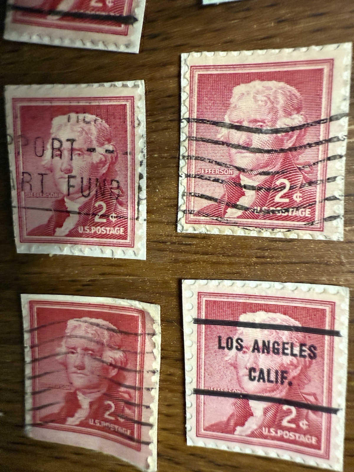 23 Postage Stamps George Washington 2cent Red Toned Us Postage Used Stamps