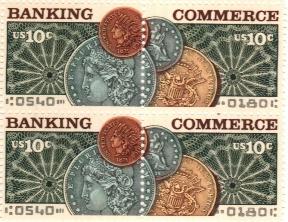 United States 10¢ Banking & Currency Postage Stamp #1577-78 Pack of 100