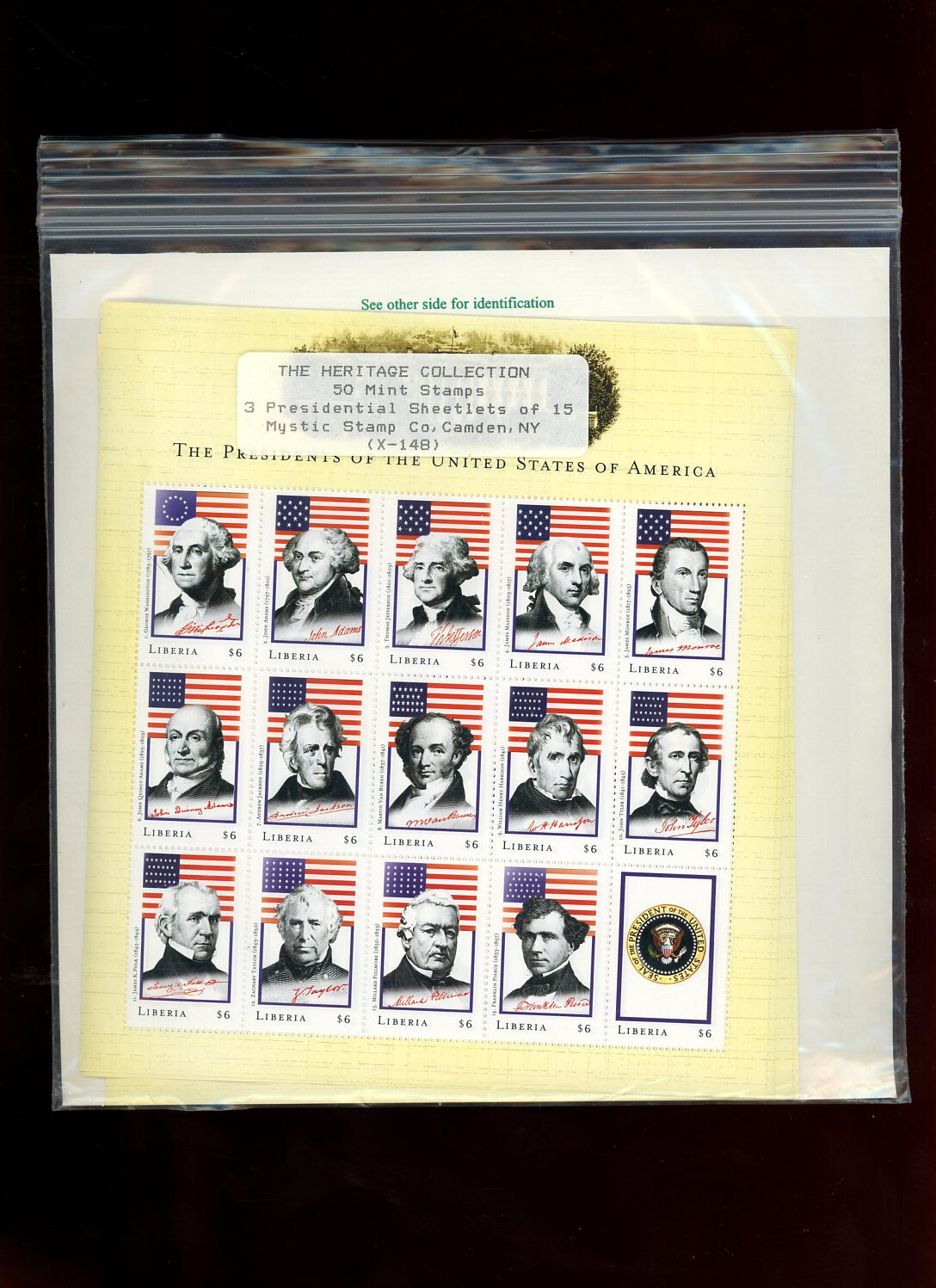 Liberia US Presidential Stamps Three Sheets
