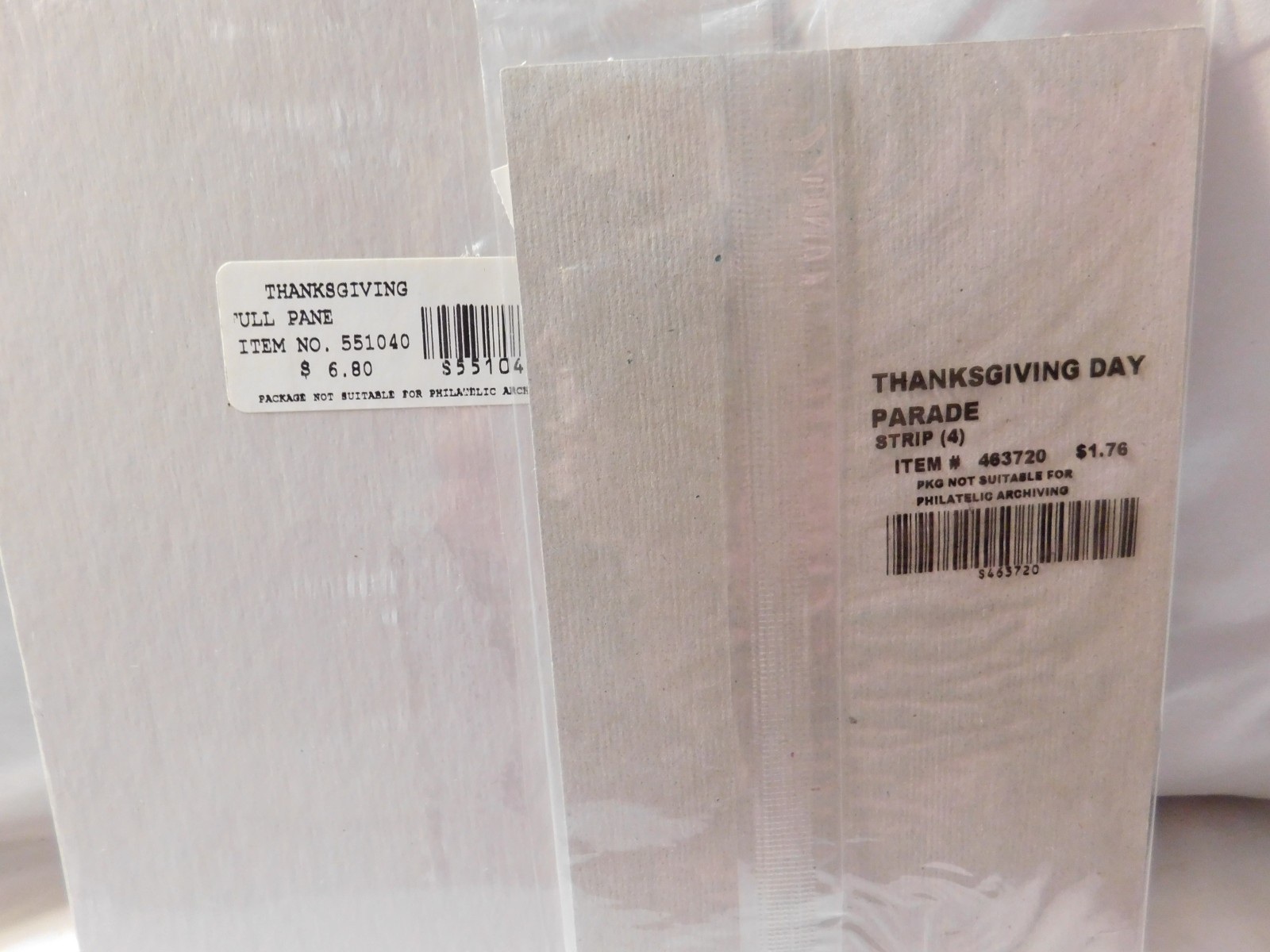 USPS Thanksgiving Stamps Lot 1999 We Give Thanks Sheet 2008 Parade Strip MNH