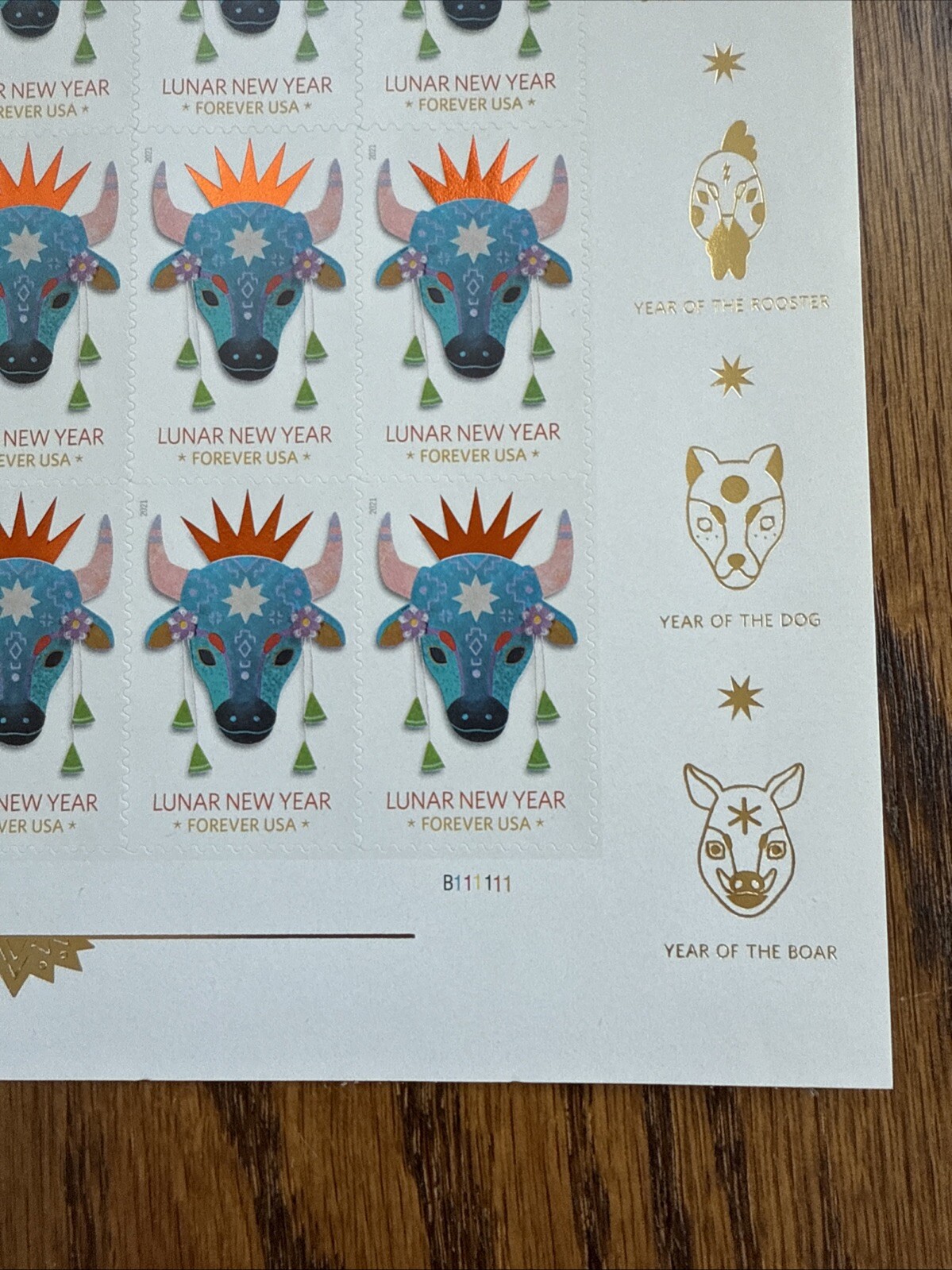 2021 LUNAR NEW YEAR OF THE OX Sheet of 20 Forever Stamps MNH #5556