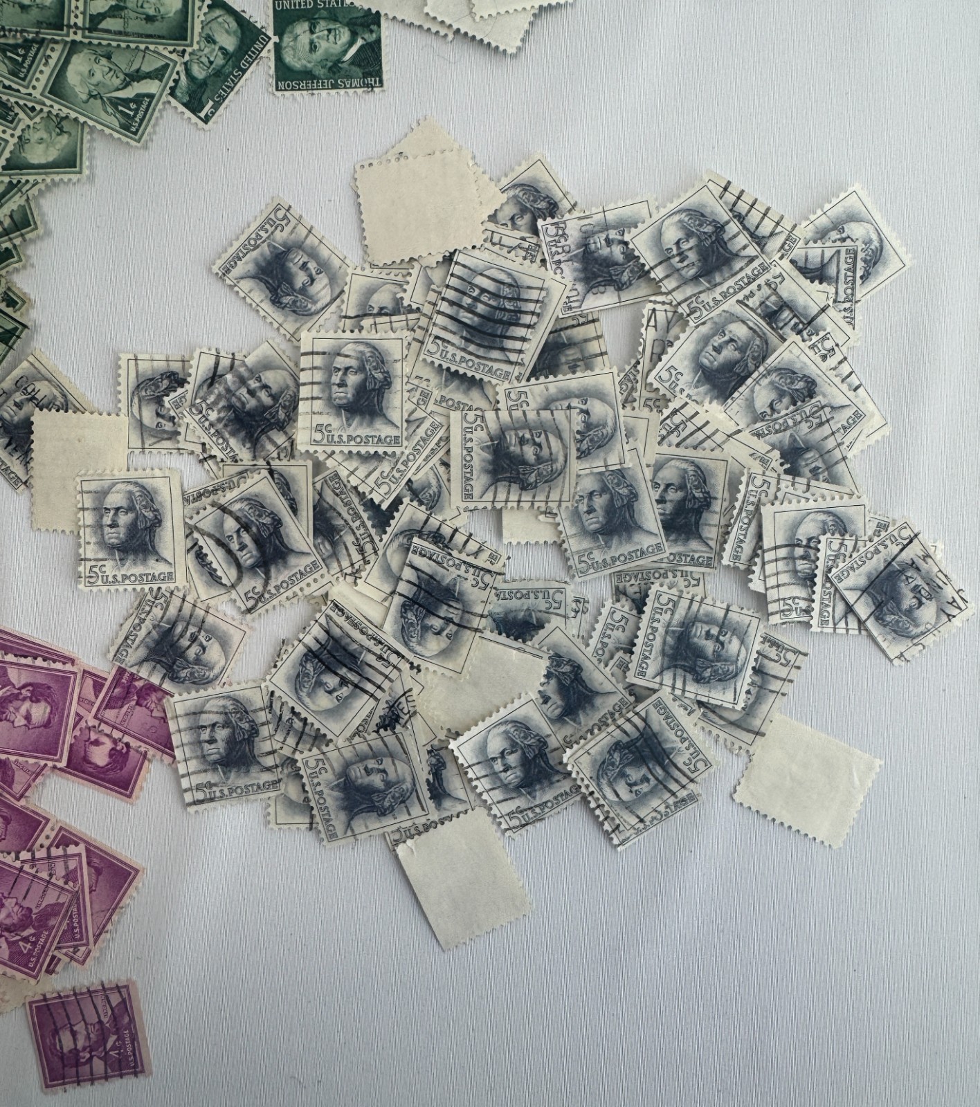 Cancelled Vintage US Presidents and Americana Definitive Stamp Lot 8 types