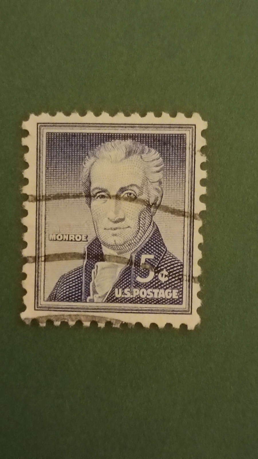 US Postage Stamp James Monroe 5 Cent SC #1038