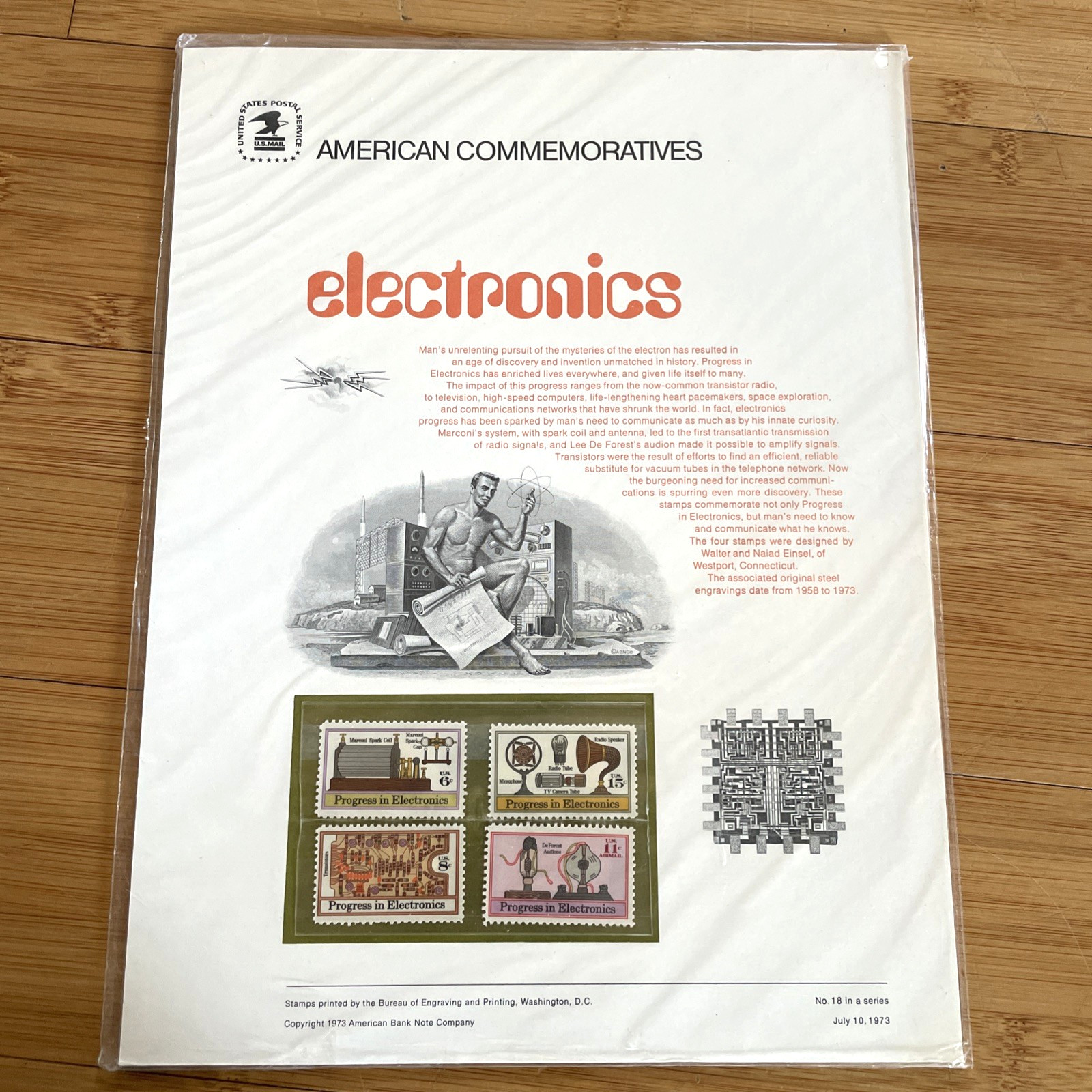 American Commemoratives – Electronics 18 – USPS Stamp Bank Note July 10, 1973