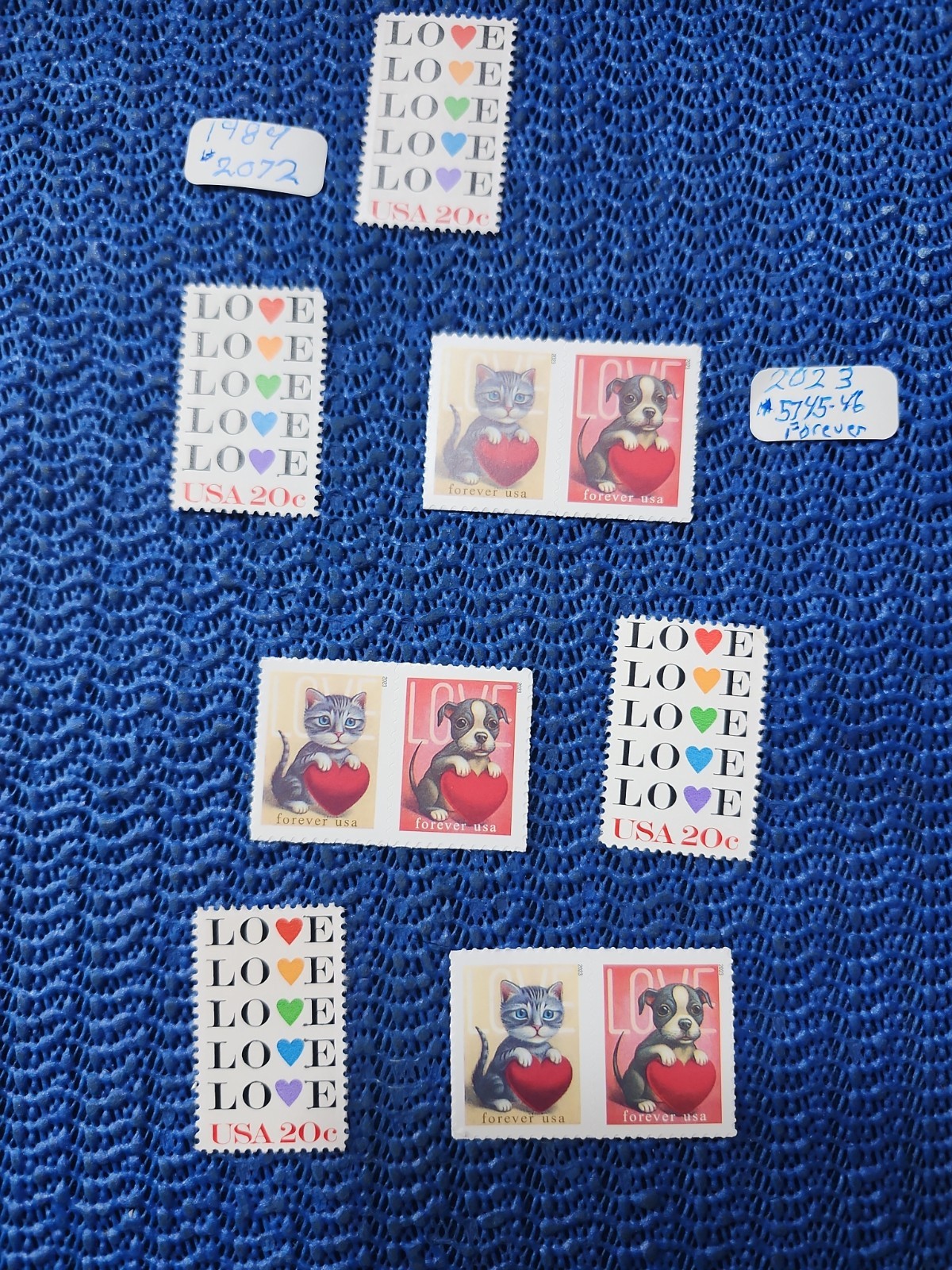#8C,GET 10 ASSORTED LOVE & ADOROABLE CUTE ,US Mixed POSTAGE STAMP MNH.