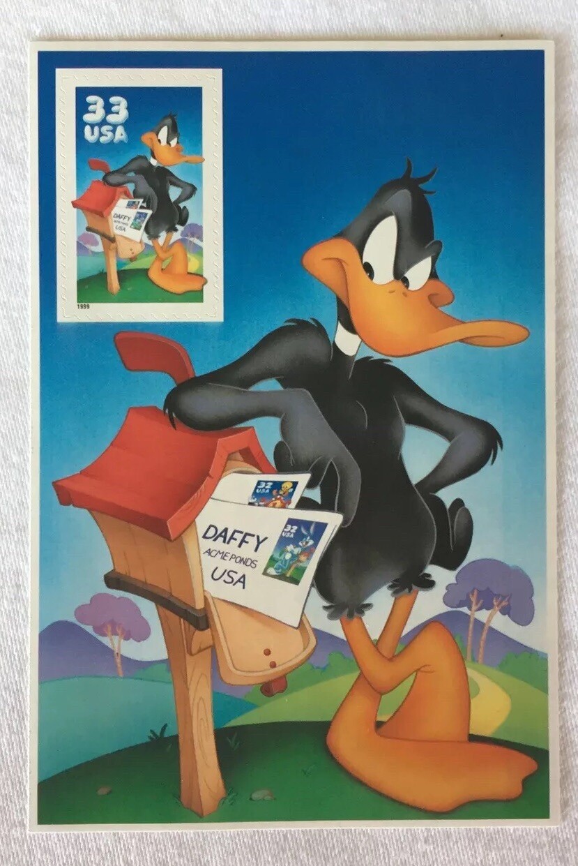 Daffy Duck Postage Stamp Post Card