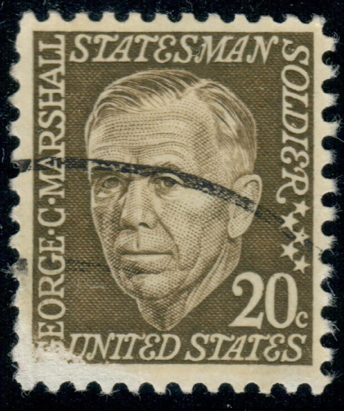 USA – 1967 – Prominent Americans – George C. Marshall – 20¢ – #3697
