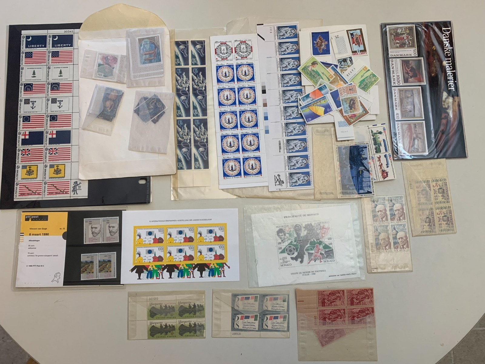 Large lot of vintage used and unused postage stamps, U.S. and other countries