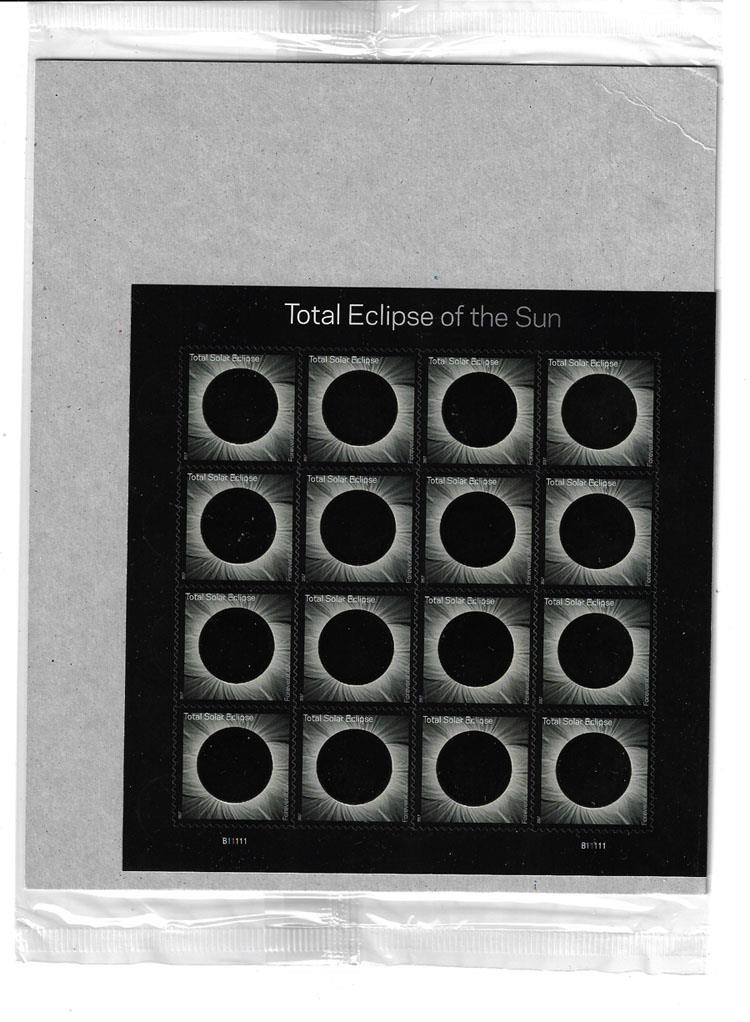 US SCOTT 5211 PANE OF 16 ECLIPSE OF THE SUN FOREVER STAMPS MNH WITH SLEEVE