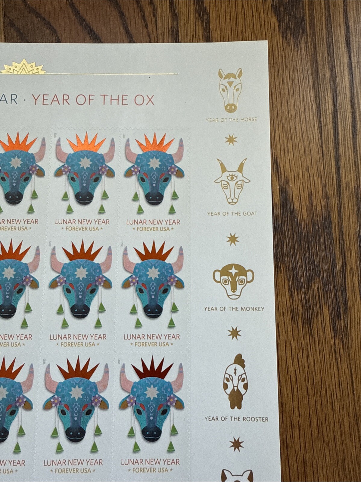 2021 LUNAR NEW YEAR OF THE OX Sheet of 20 Forever Stamps MNH #5556