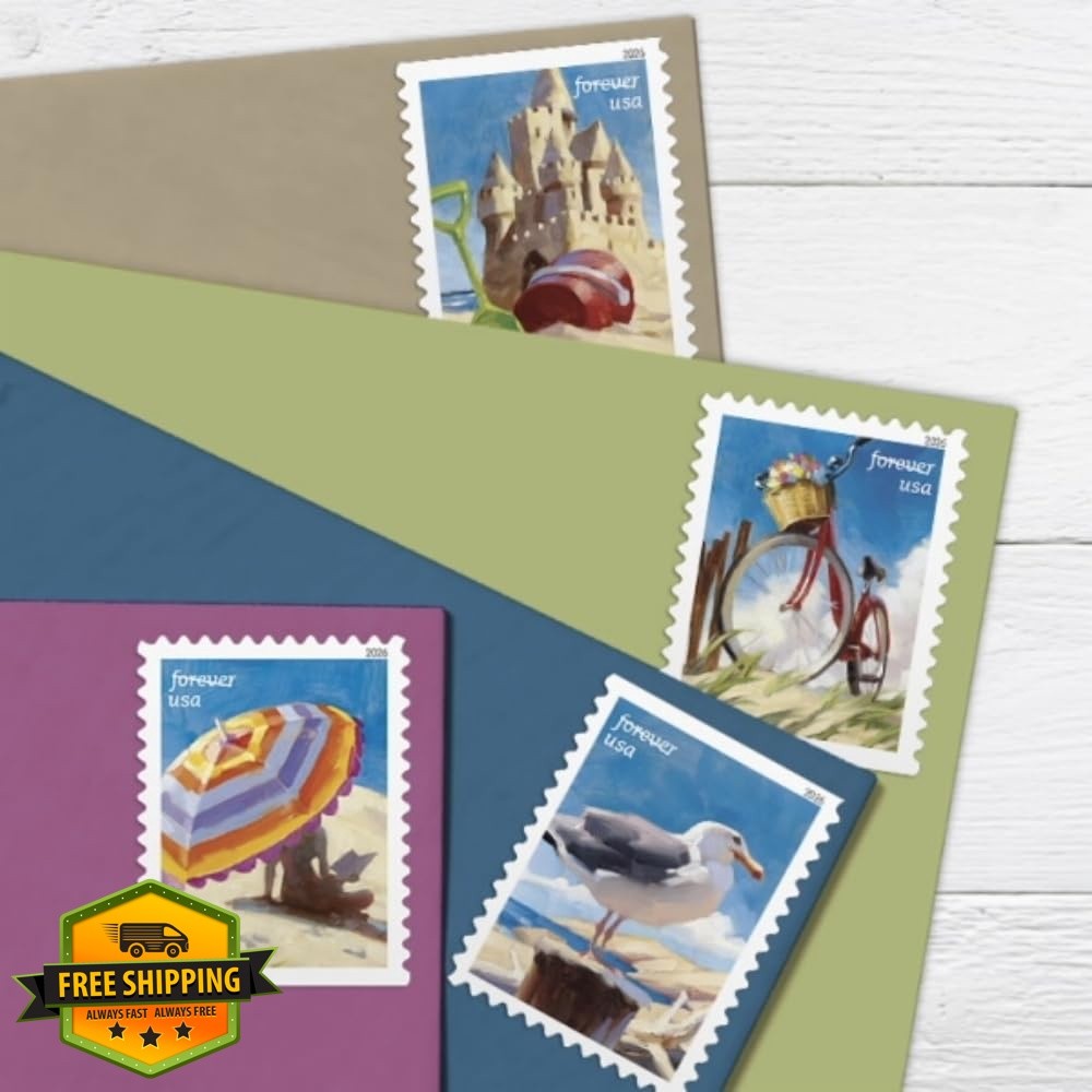 USPS Postage Stamps 40 Count A Day at Beach