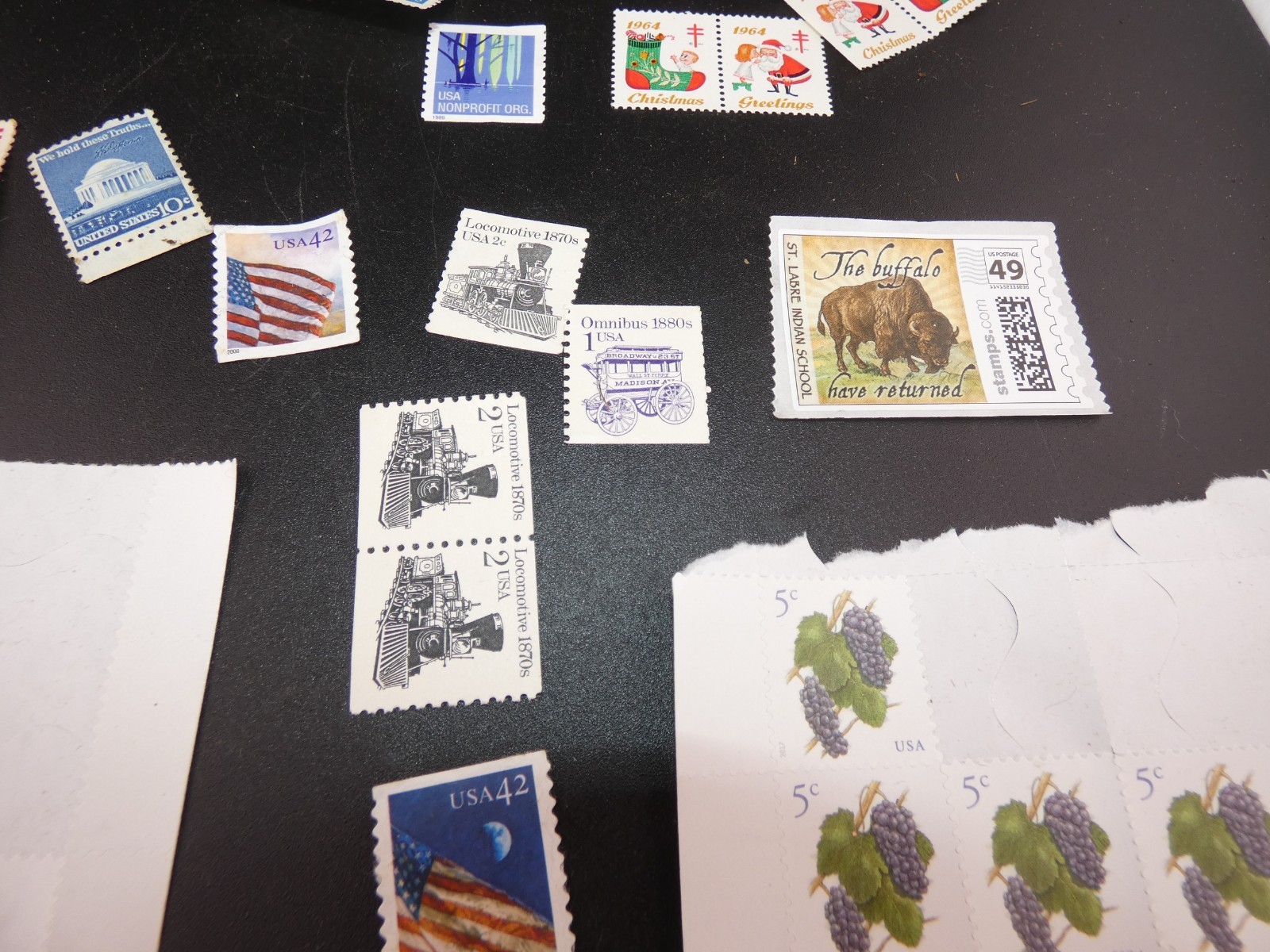 Lot of Unused Stamps Vintage U.S. Postage Stamps