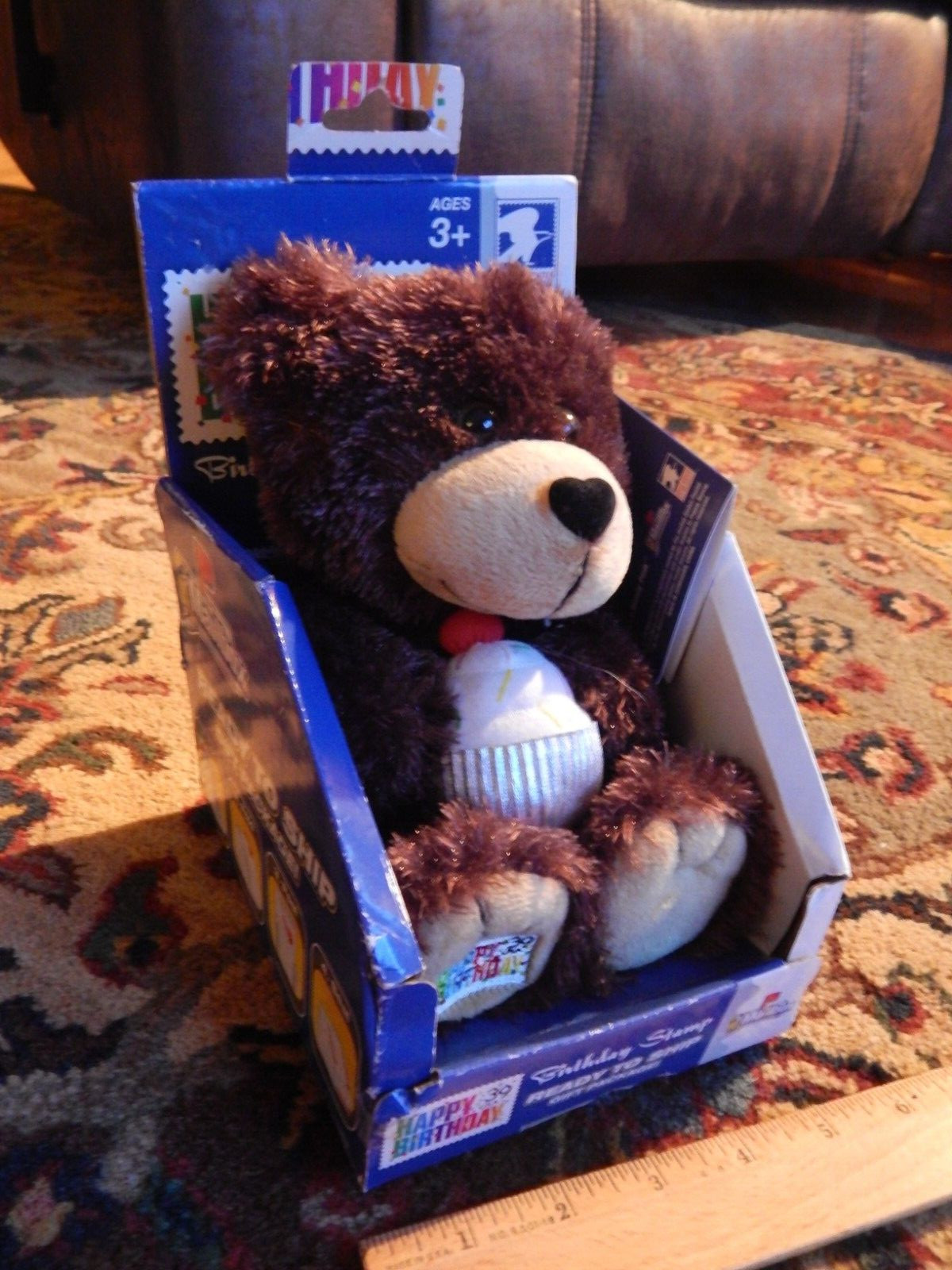 USPS ~ 39c Happy Birthday Stamp ~ Plush Bear & Cupcake ~ 2012 Ltd Promo