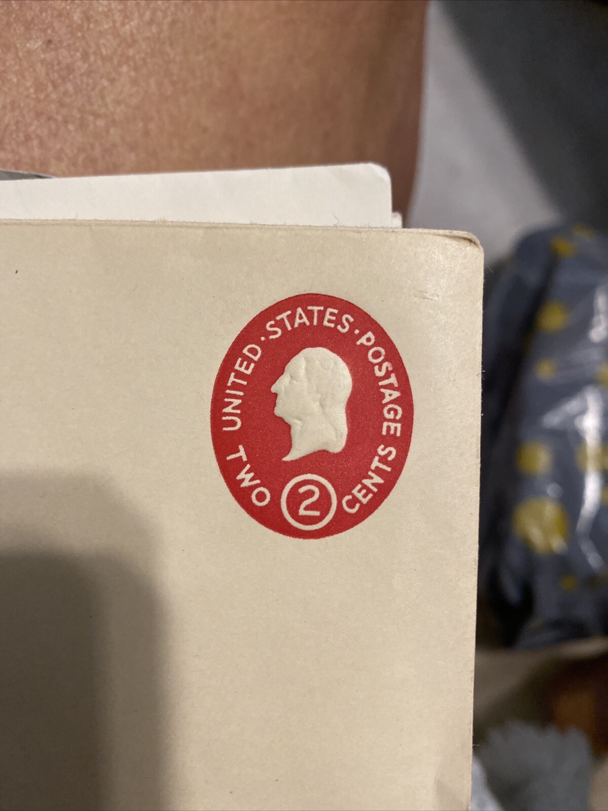 VINTAGE 1950 2c Washington Stamped Legal Size Envelope Unused