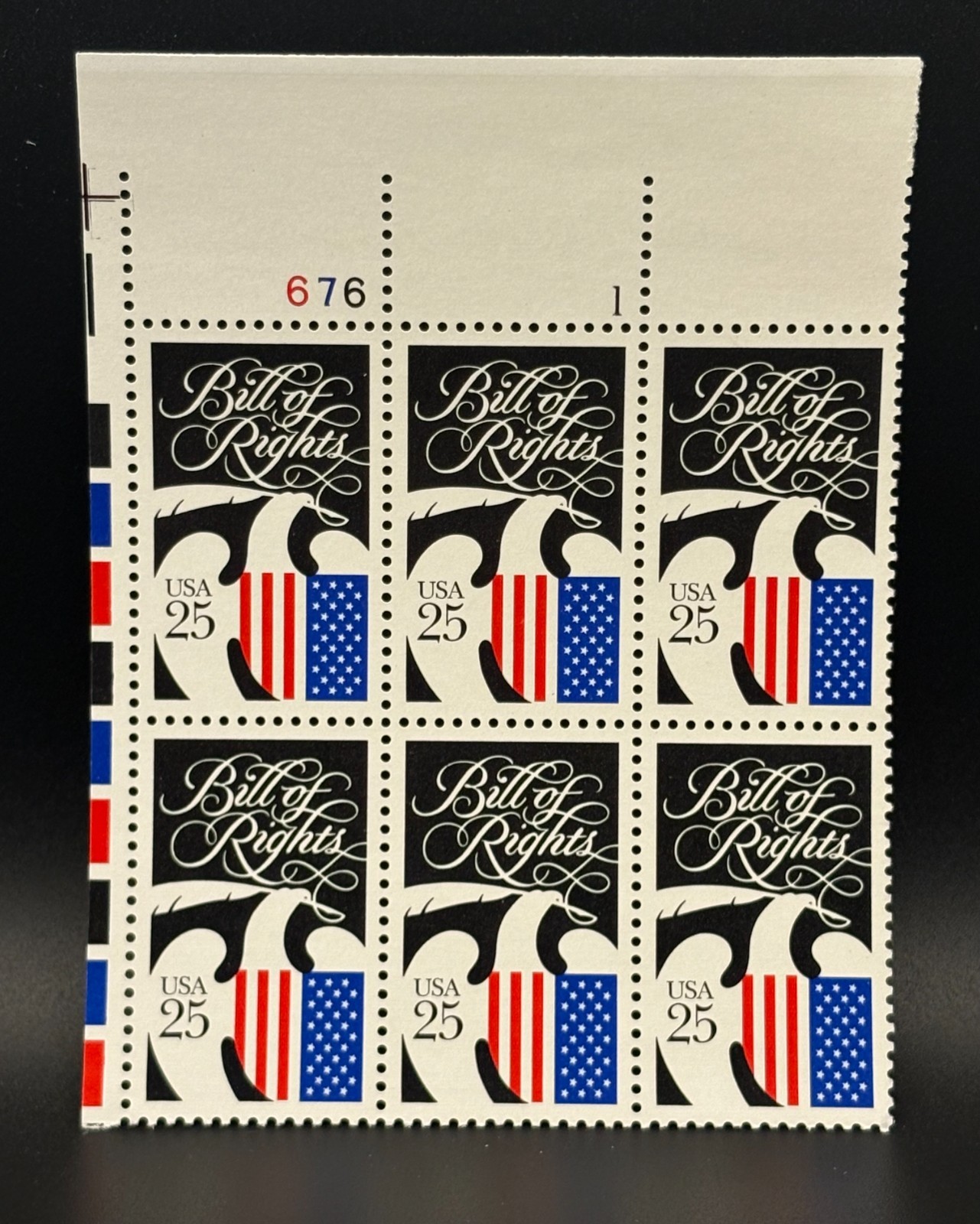 Multiple sets of Plate Block US Postage Stamps from the 90s (3)