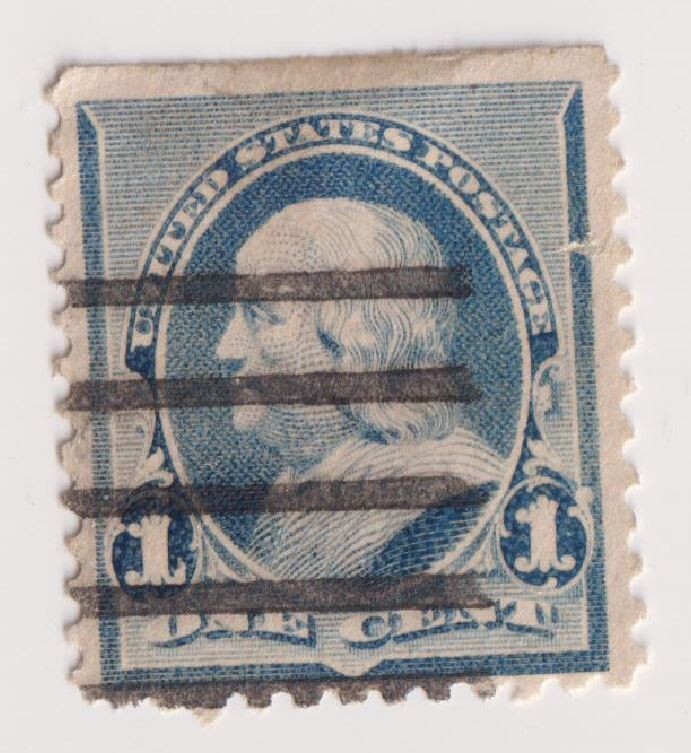 SC 219 – 1 Cent Dull Blue – 1890-93 – Franklin (#1)