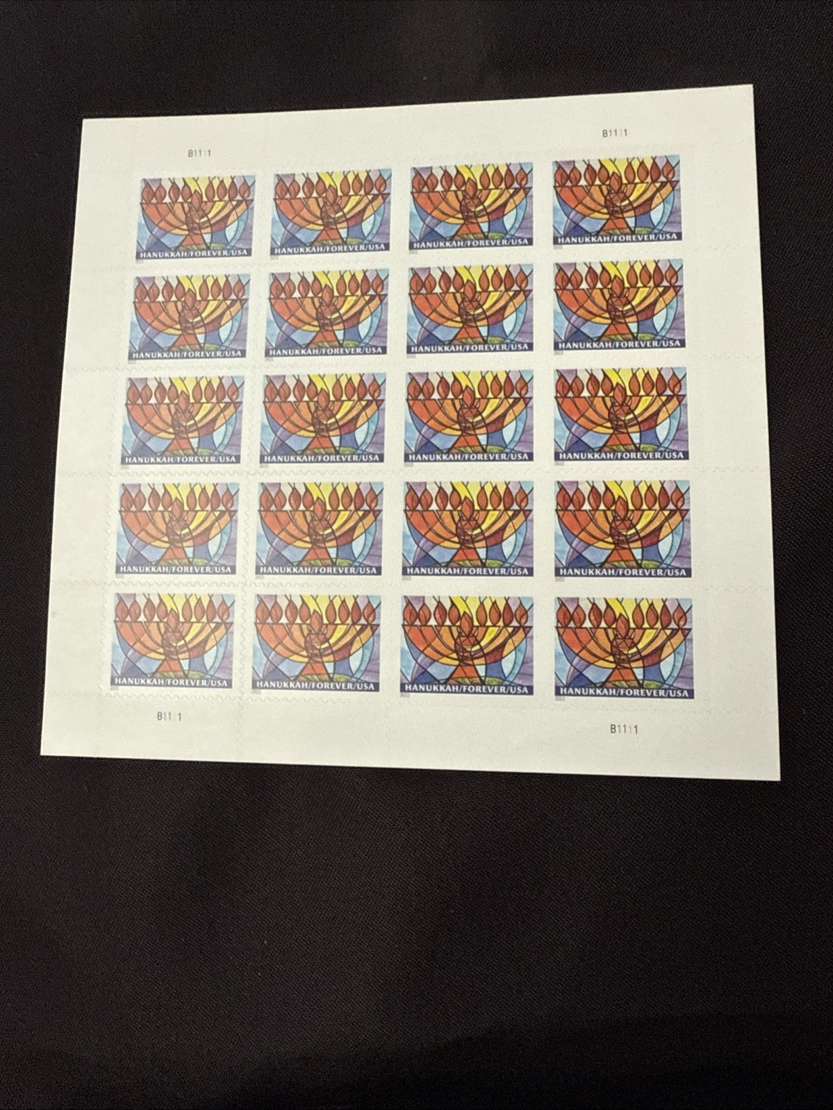 2022 US 20 First-Class Forever Stamps(Hanukkah),New