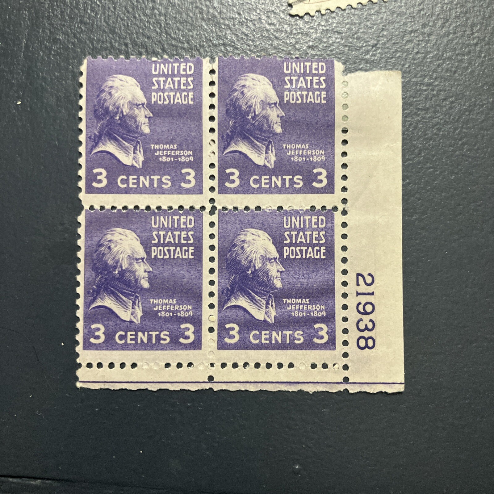 USA Stamps Thomas Jefferson Definitive Block Of 4 Stamps