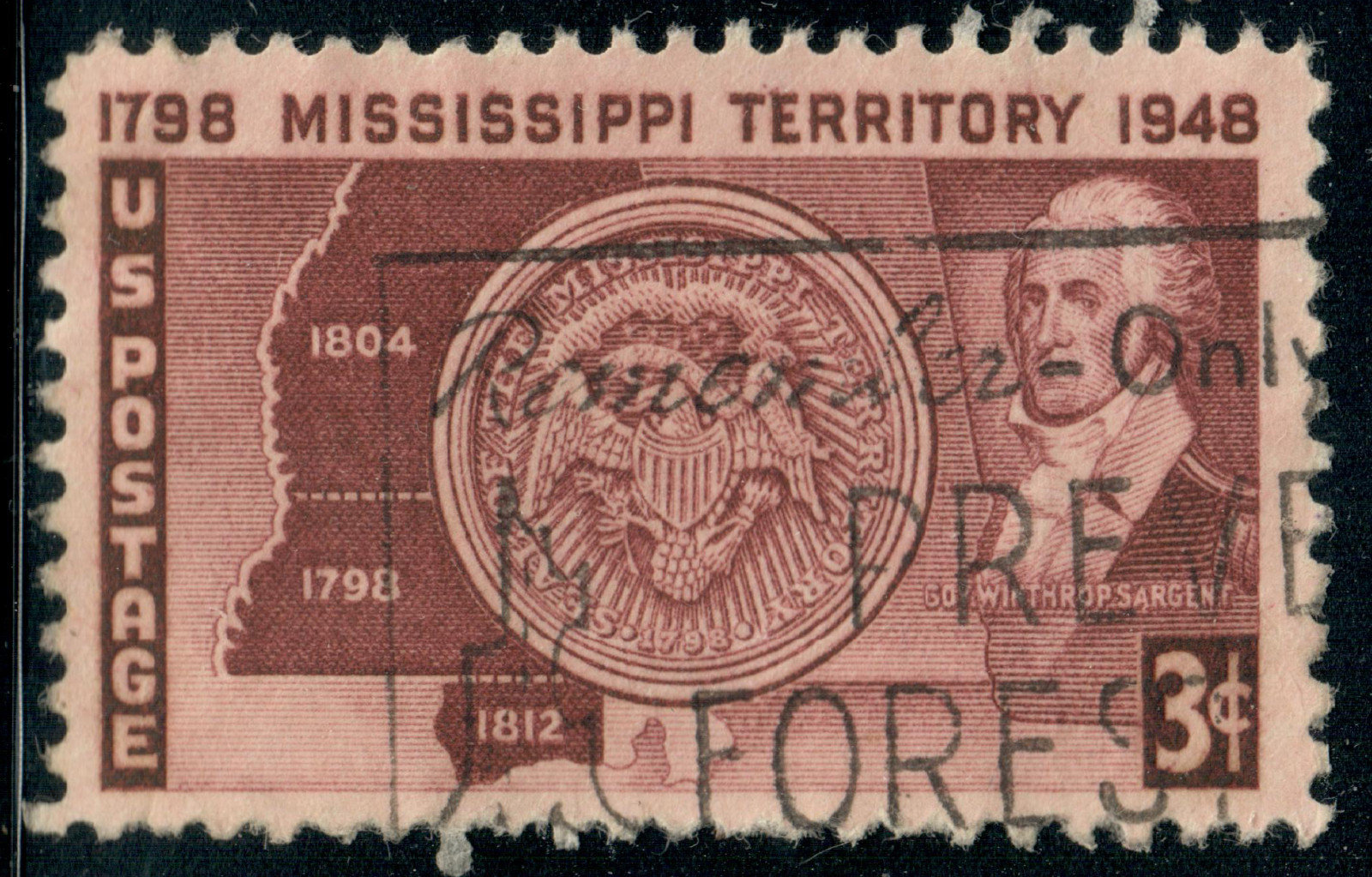 USA – 1948 – The 150th Anniversary of the Mississippi Territory – 3¢ – #2943