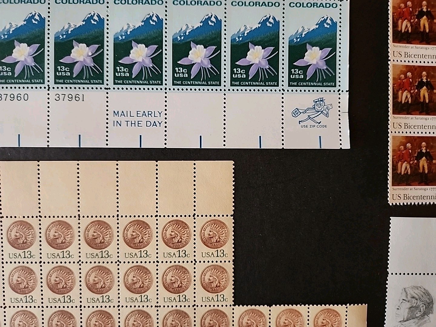 Lot Of 1855 USPS stamps. All 13 Cents. Vintage 70s. FV $241. Liberty Bell.