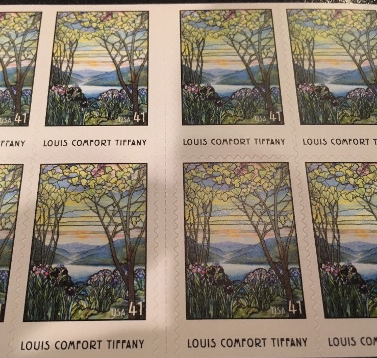 8 Tiffany Stamps For Holiday, Wedding And Valentine Mail