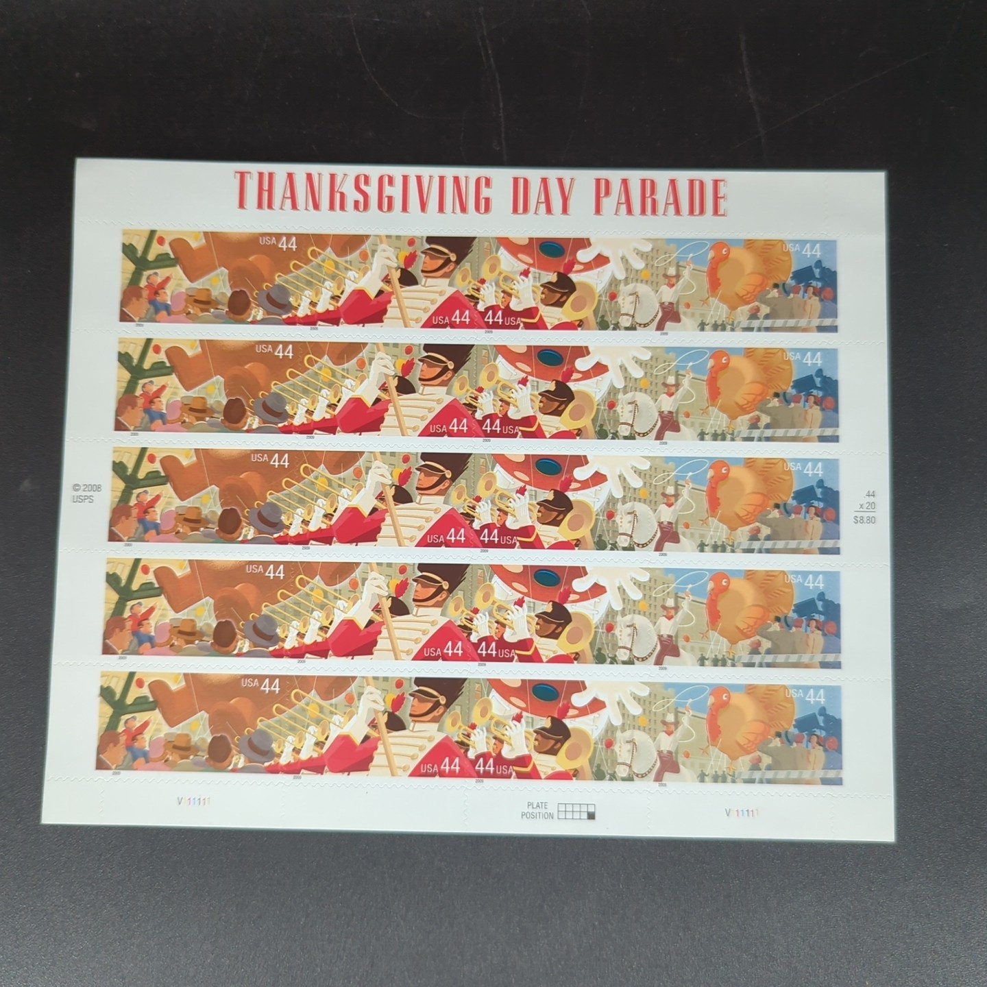 United States 44¢ Thanksgiving Day Parade Postage Stamp #4417-20 MNH Sheet