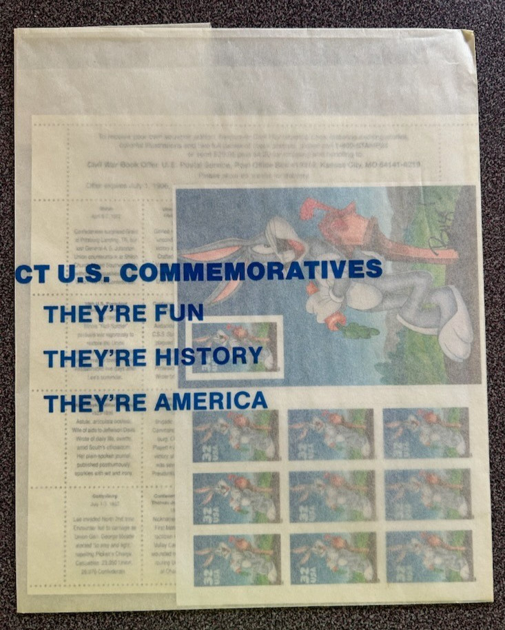 US 32¢ Postage Stamps – Bugs Bunny & Civil War 1861-65 – Full Sheets – MNH