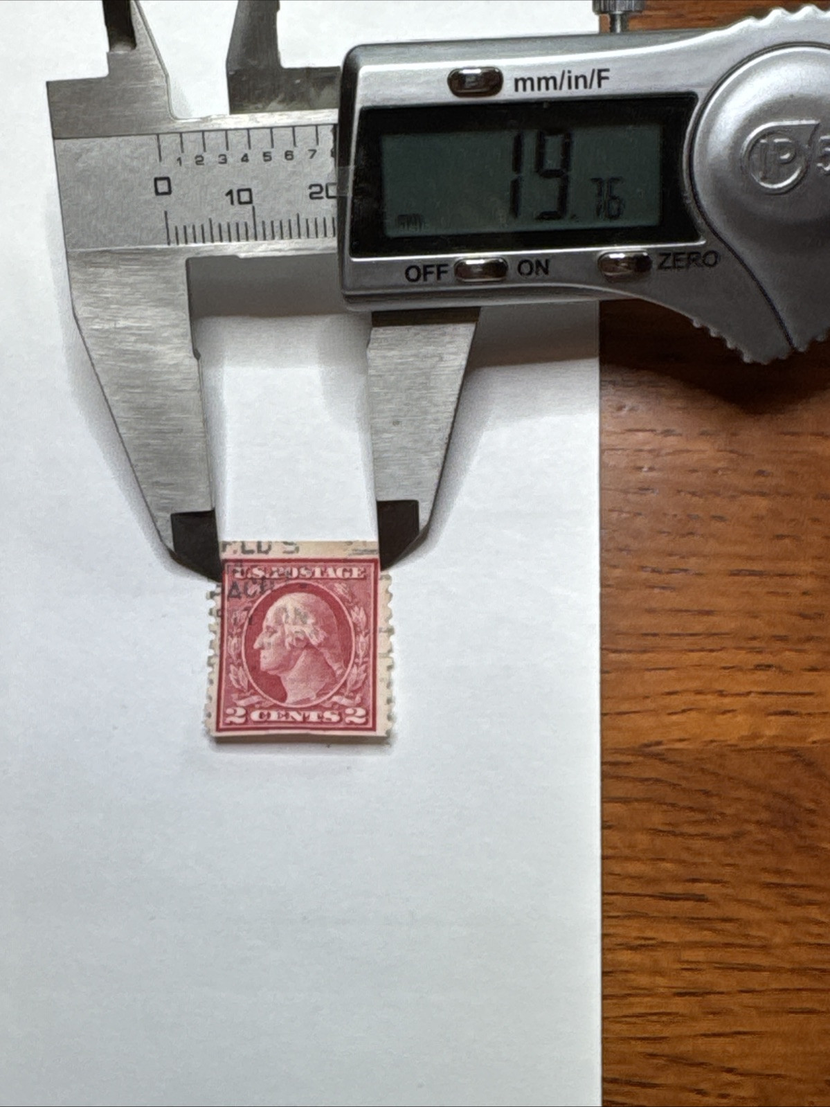 Scott #491 – 2¢ Carmine Washington – Rotary Press Coil Stamp