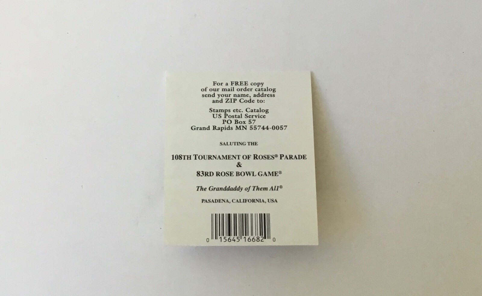 book of twenty 1996 32 cent US yellow rose self adhesive stamps Scott 3049