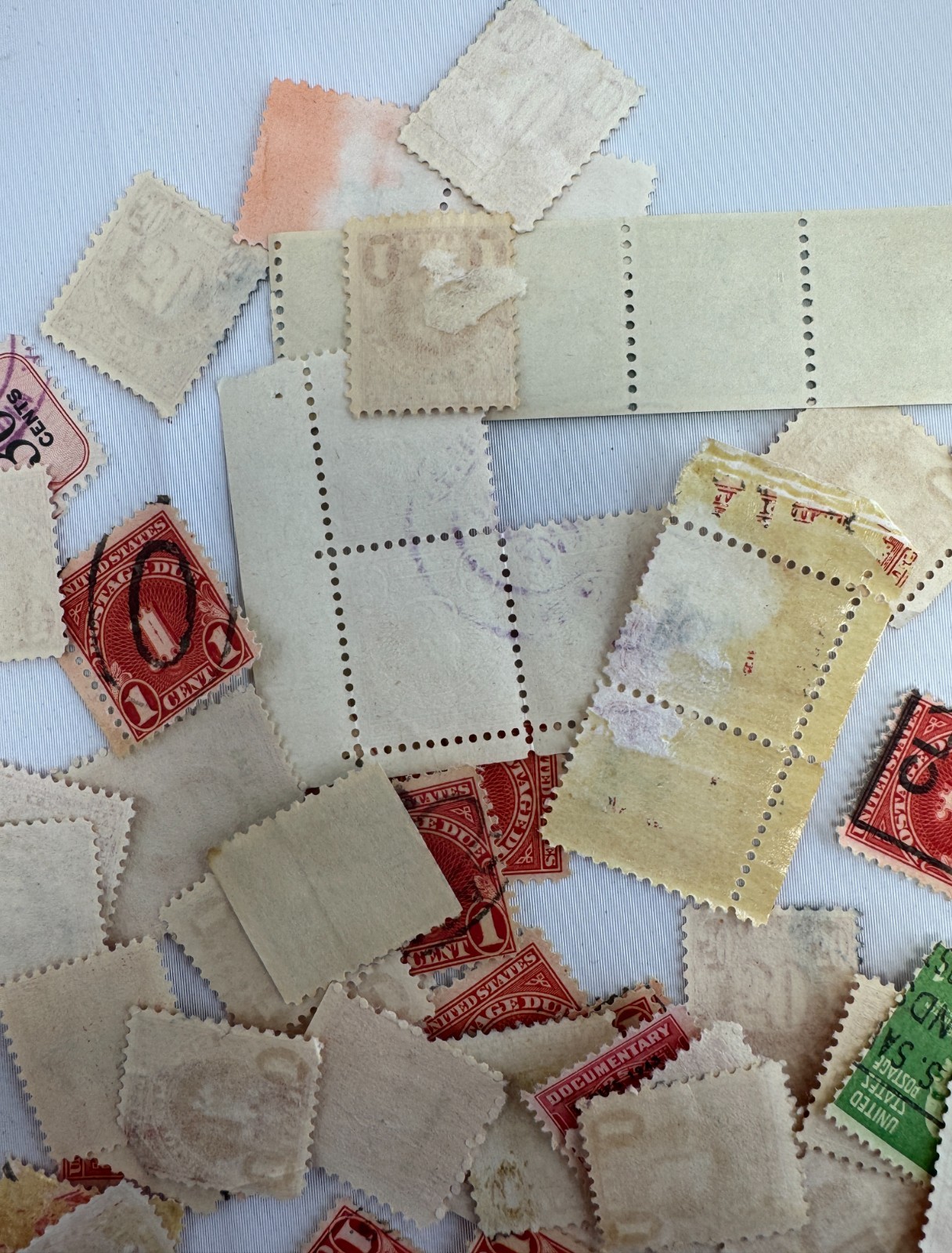 Vintage US Postage Due and Revenue Stamp Mixture 1910s through 1950s