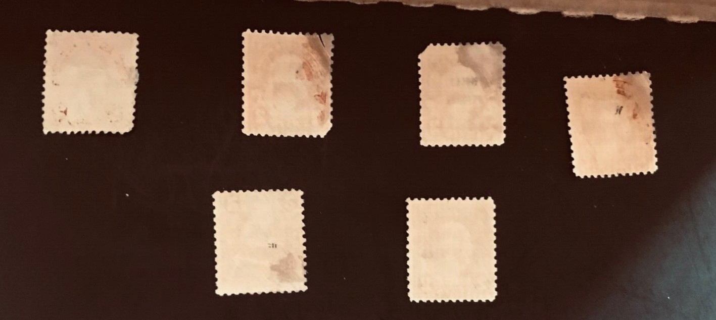 SIX UNITED STATES POSTAGE STAMPS: GEORGE WASHINGTON 2 CENTS #646, 647 554