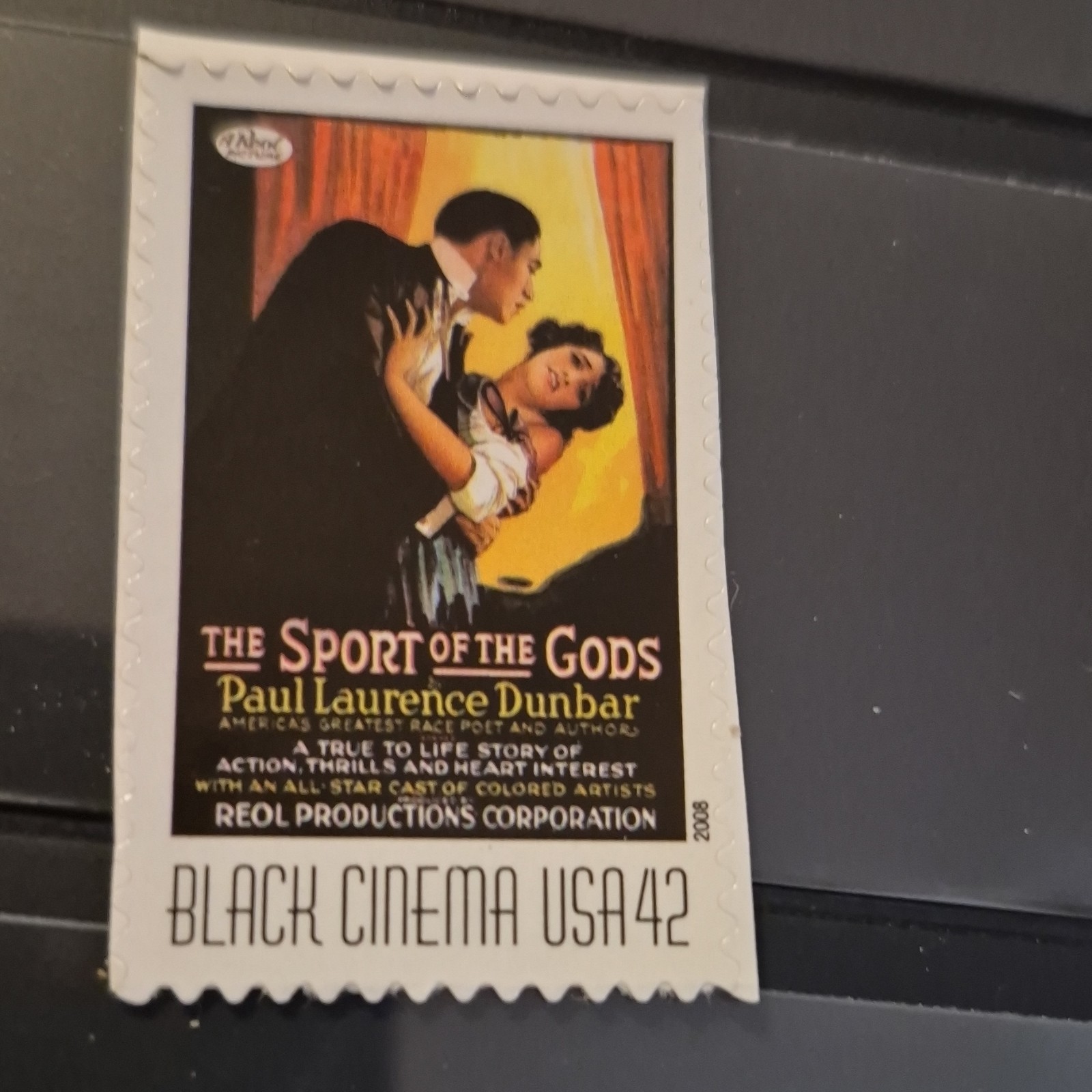 Black Cinema The Sport of the Gods 42 Cent USA Postage Stamp Dunbar