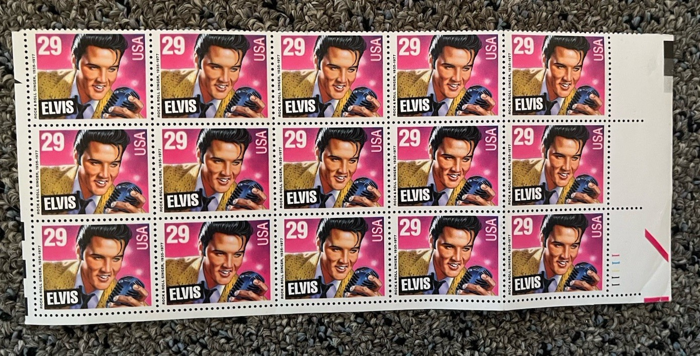 Lot Of 15 Elvis Presley USPS 29 Cent Stamps MNH