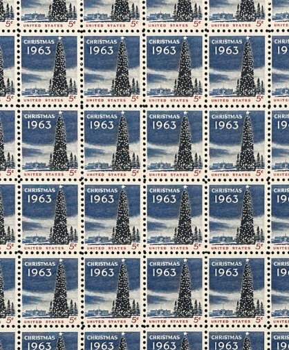 US 5¢ Christmas Tree & White House Postage Stamp #1240 Pack of 100 Singles