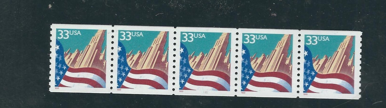 USA SC # 3280 Flag and the City . PNC # 1111 . MNH….