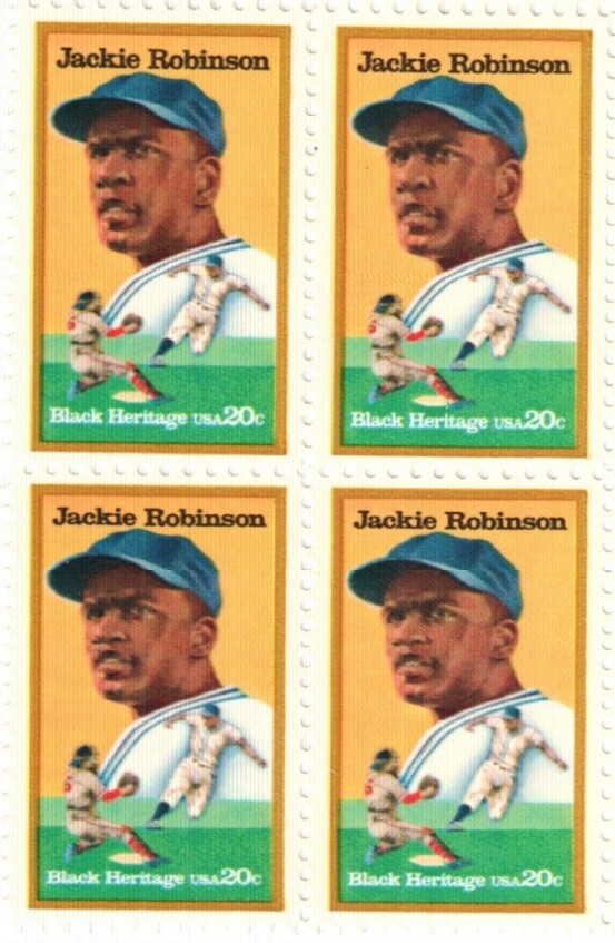 United States 20¢ Jackie Robinson Baseball Postage Stamp #2016 x 100 singles