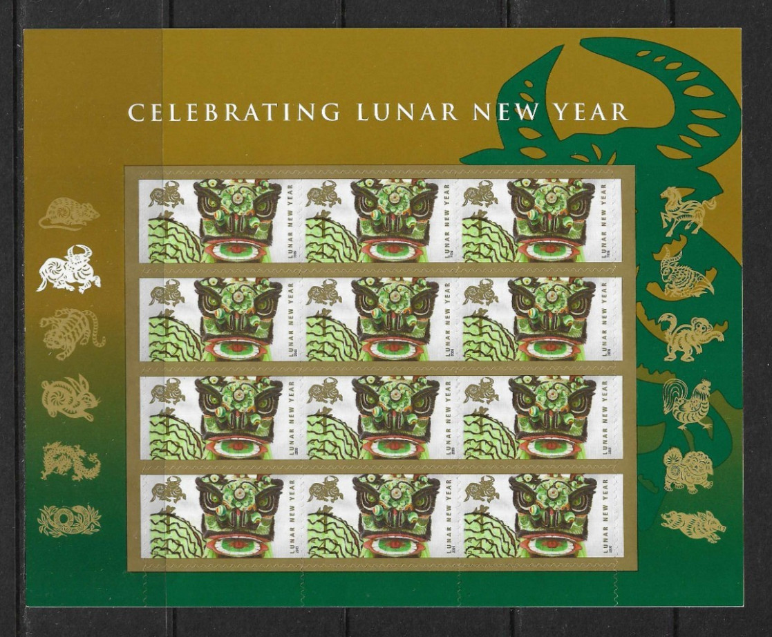 USA SC # 4475 Chinese New Year – Year Of The Ox – Complete sheet . MNH