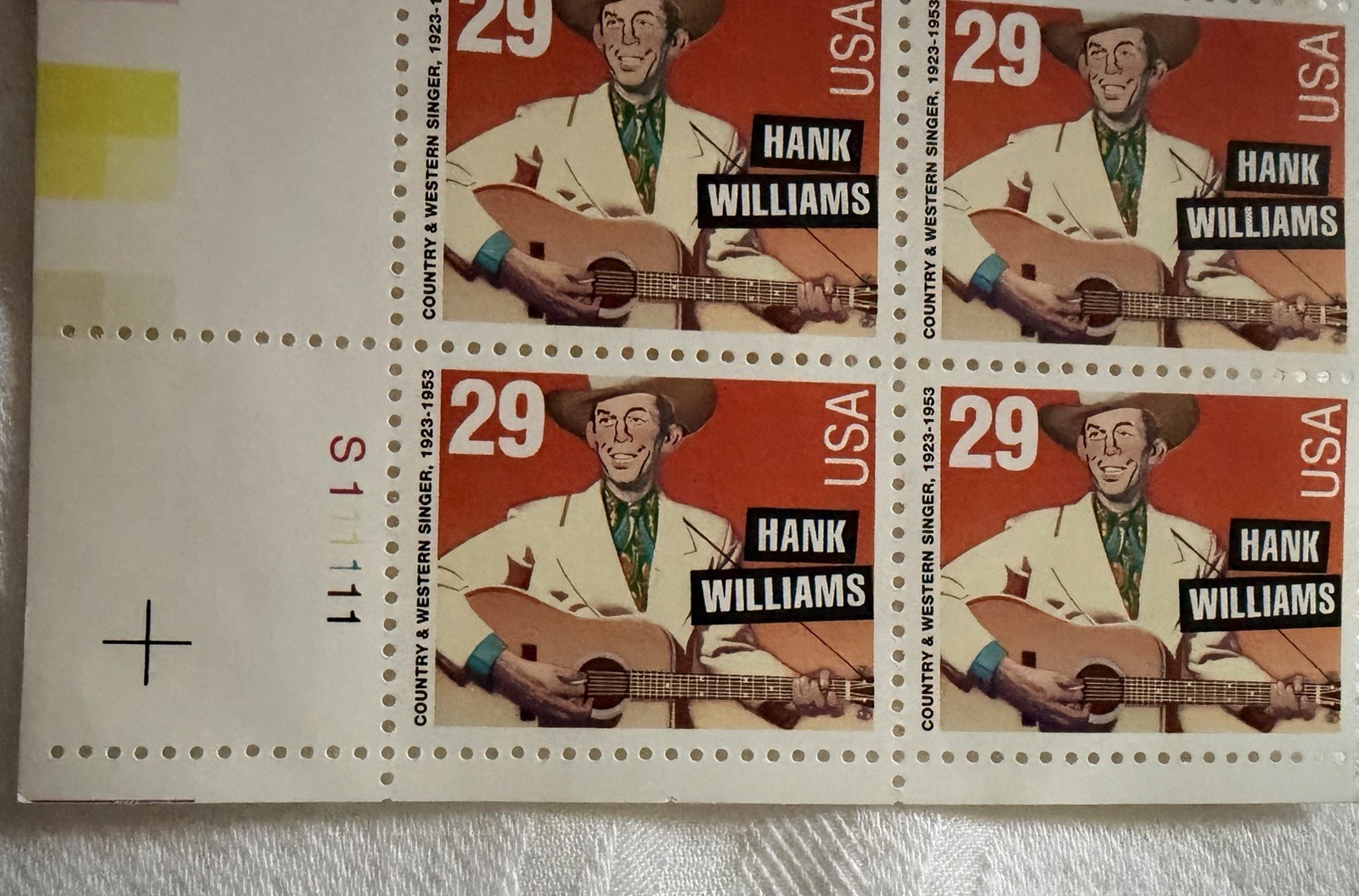USPS Lot of 16 Hank Williams $.29 Cent Stamps 1992 Mint Never Hinged MNH