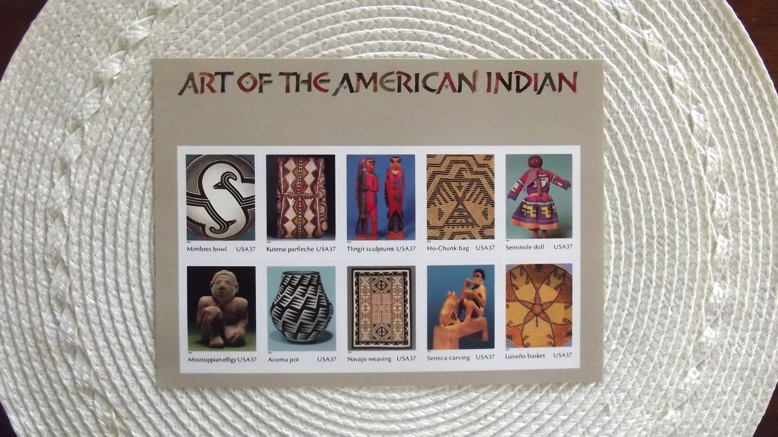 STAMPS US Scott 3873 ART OF THE AMERICAN INDIAN SHEET OF 10 STAMPS MNH 2004
