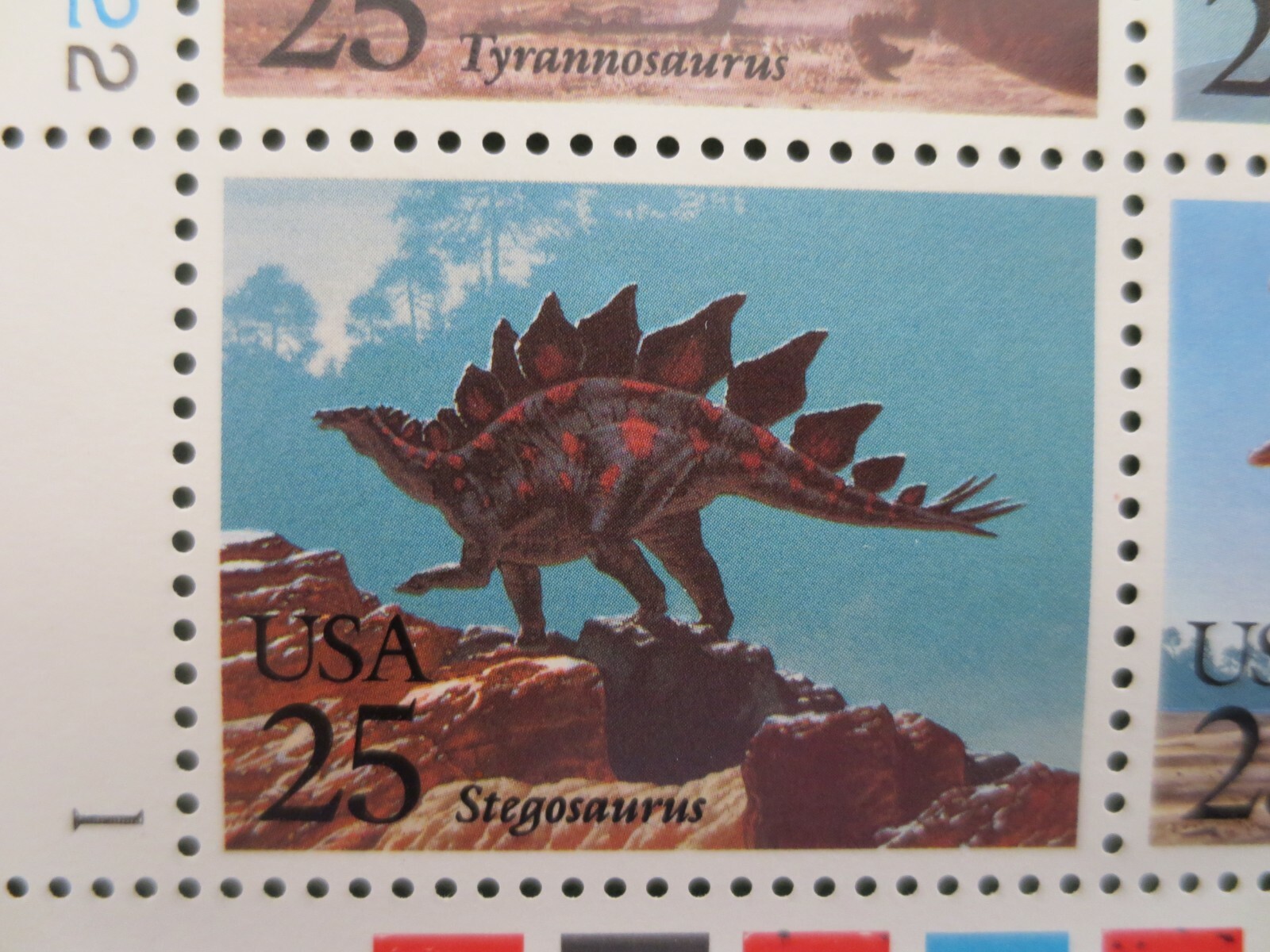 DOC Scott #2422-25 Prehistoric Animals 25¢ 1989 Sheet of 40 MNH XF
