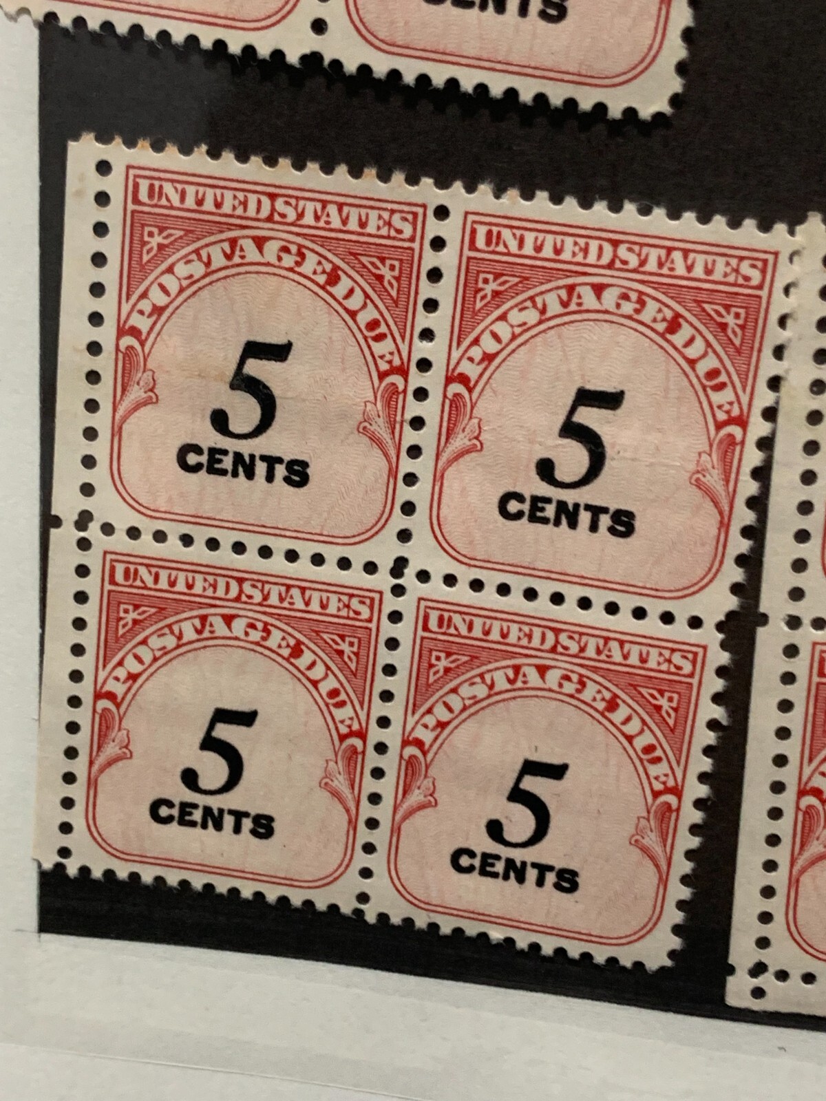 US Stamps J93 5 Cent Block of 4 ( 16 pcs) Unused 1959