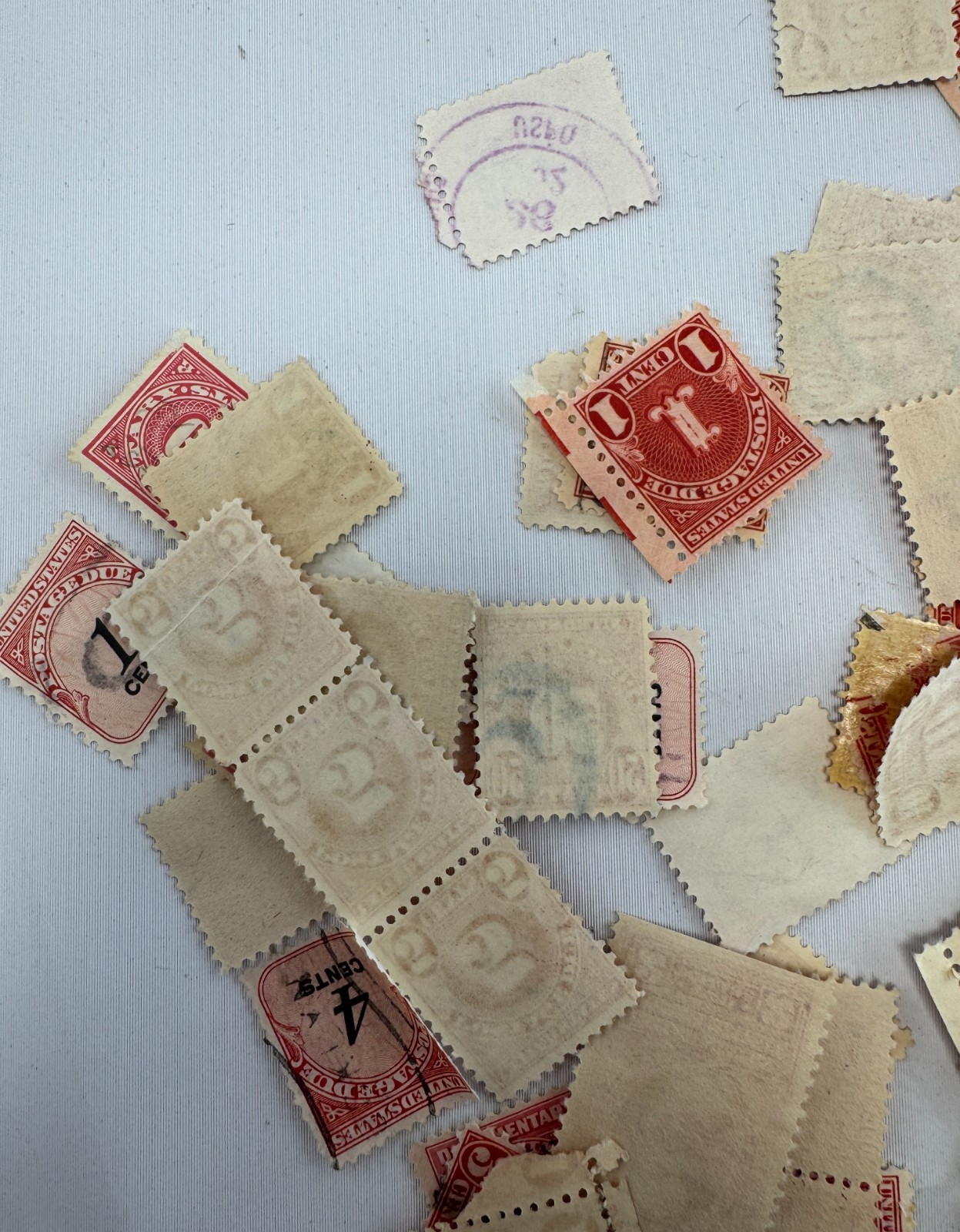 Vintage US Postage Due and Revenue Stamp Mixture 1910s through 1950s