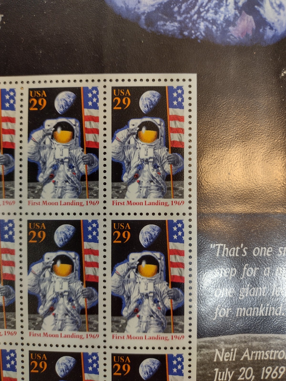 25th Anniversary of the First Moon Landing -1994 12x 29c stamp sheet