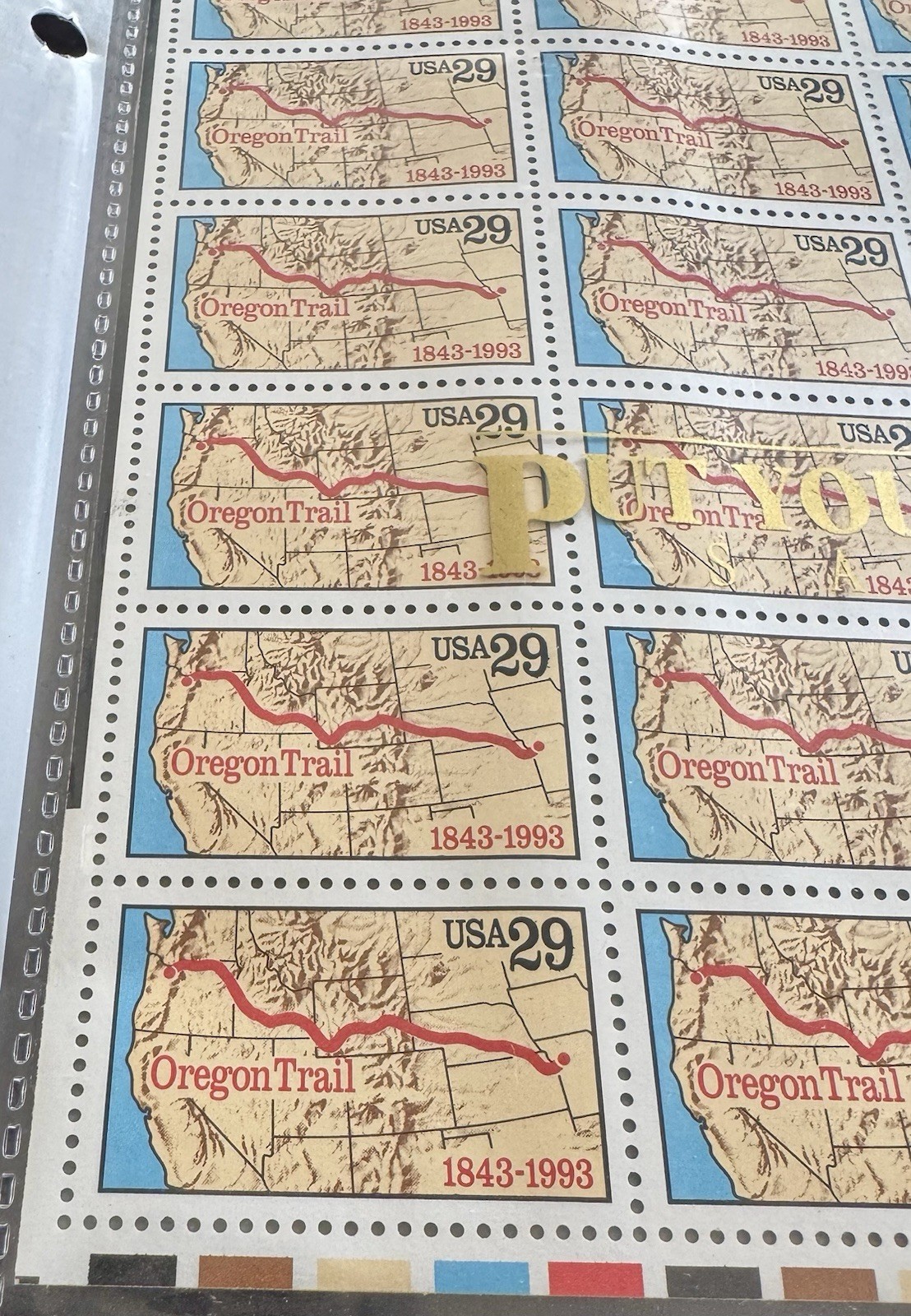 Scott # 2747 Oregon Trail 1993 Commemorative Stamps 29c Full Sheet MNH